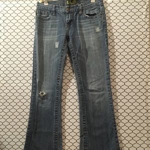 Hollister Distressed Boot Cut Jeans